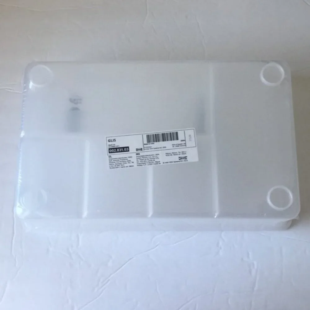 Glis Plastic container box with a lid transparent